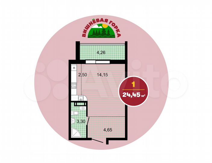 Квартира-студия, 28,9 м², 5/11 эт.