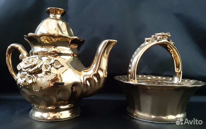 Сервиз чайный золотая роза 1970-1990 6 персон