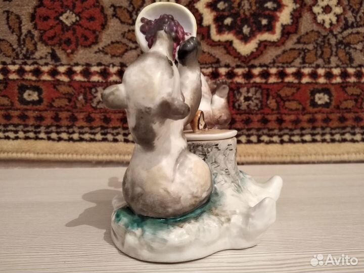 Чернильница медведи фарфор лфз СССР