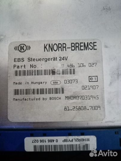 Блок управления ABS EBS MAN 4-series 81.25808.7009