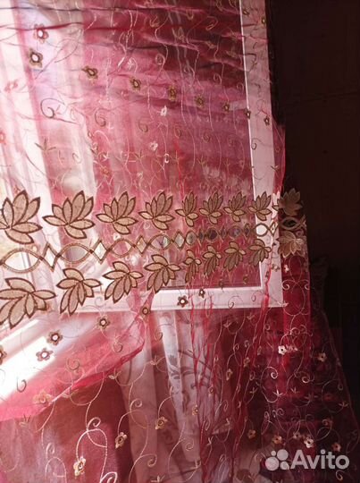 Готовая Штора органза 2,40*7. Турция