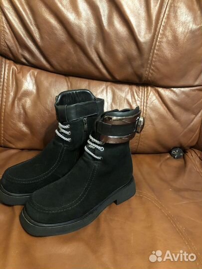 Ботинки зимние натуральная замша 38.5 размер