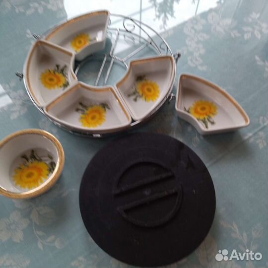 Менажница фарфор, крутящаяся