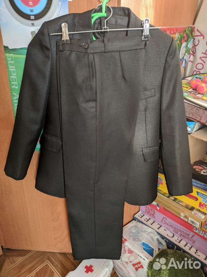 Школьный костюм для мальчика 134-140+ штаны+рубаха