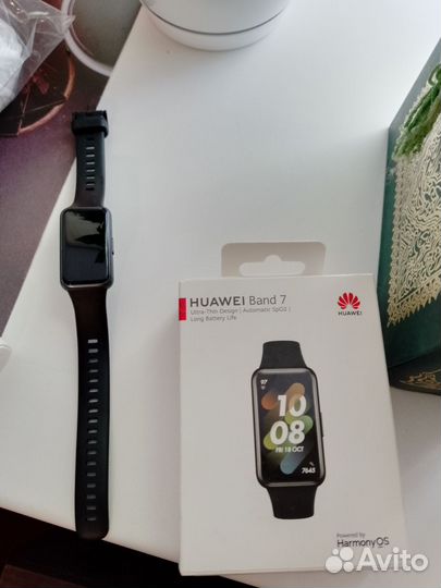 Смарт браслет huawei band 7 + черный металлический