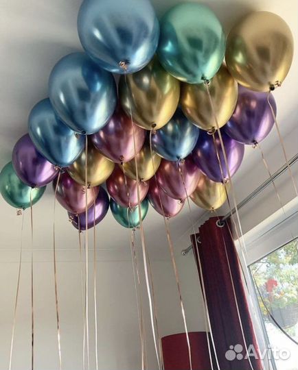 Воздушны, гелевые шарики, коробка сюрприз,доставка