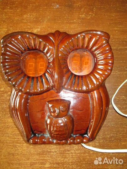 Часы сова электронные ссср.керамика