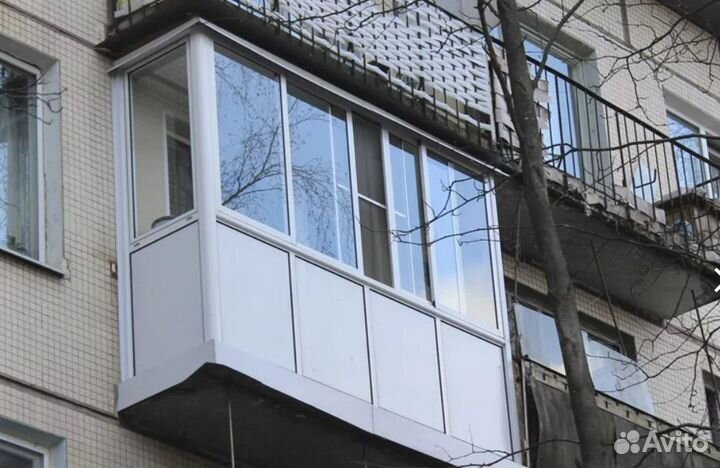 Остекление раздвижное с обшивкой