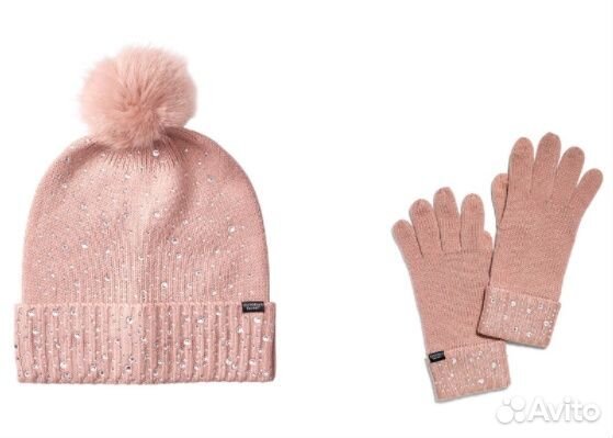 Шапка, перчатки Victorias Secret женские