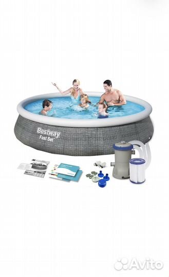 Бассейн Bestway Fast Set 396х84 см