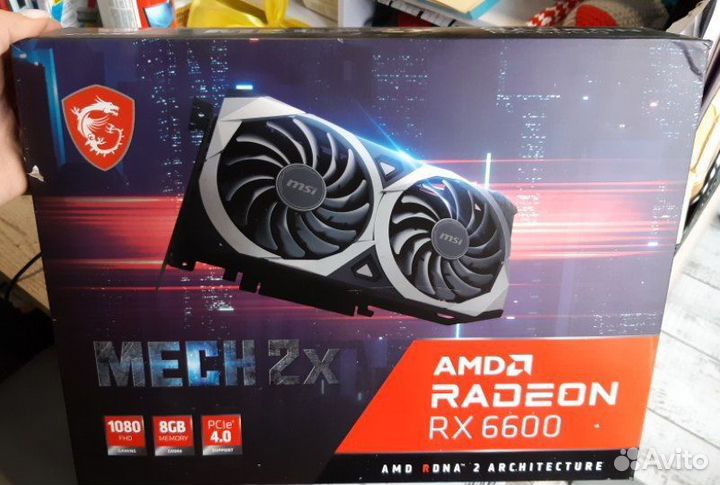 Видеокарта MSI radeon RX 6600 mech 2X 8G