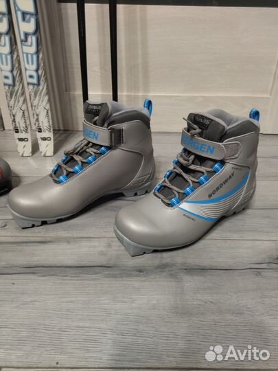 Новые Лыжи беговые Trek 180/боты 39 и 41/палки 140