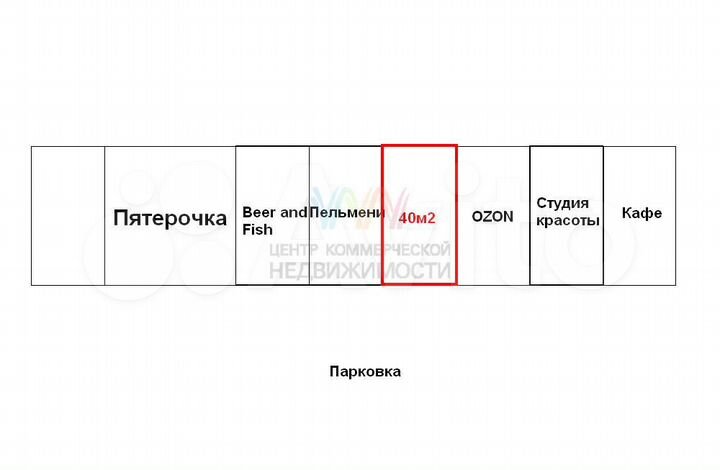 Торговое помещение в ТК Дамба 40 кв.м Нагаево
