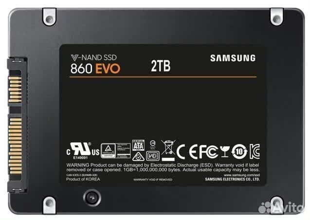 Твердотельный накопитель SSD Samsung 860 EVO 2000G