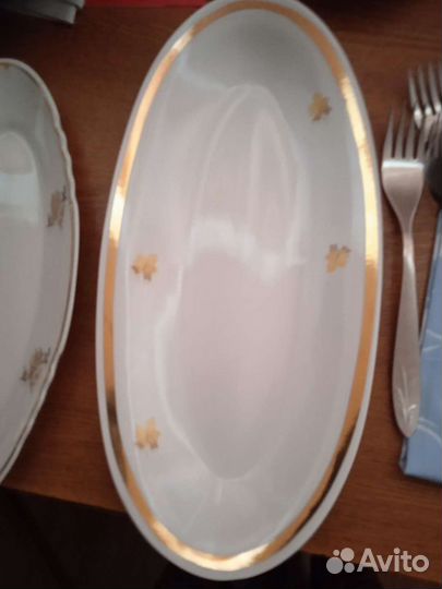 Блюдце 1шт от немецкого сервиза Незабудки