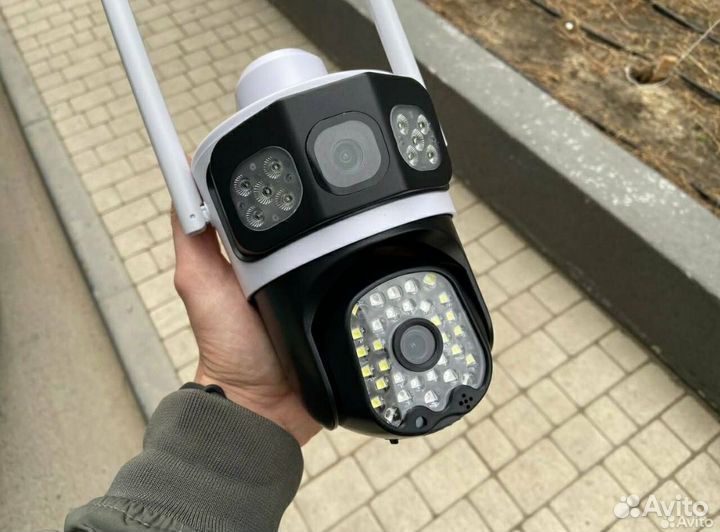 Уличная 4G камера видеонаблюдения два объектива