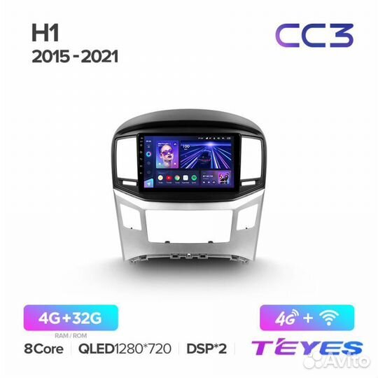Магнитола Teyes CC3 4/32 Hyundai H1 2017-2021