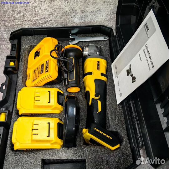 Болгарка ушм dewalt аккумуляторная 125 мм 2 аккум