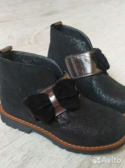 Ботинки на коже,22-31