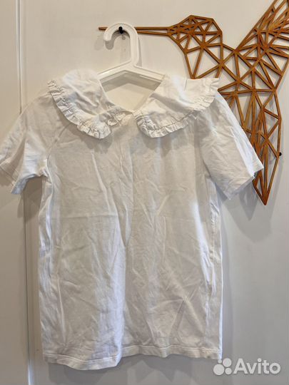 Блузка с коротким рукавом для школы xs