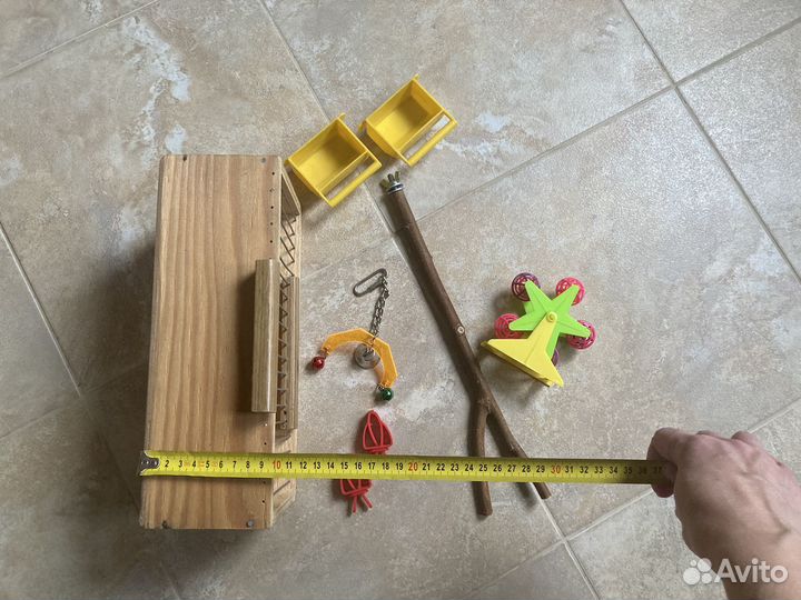 Эко Клетка-переноска + игрушки для птиц/грызунов