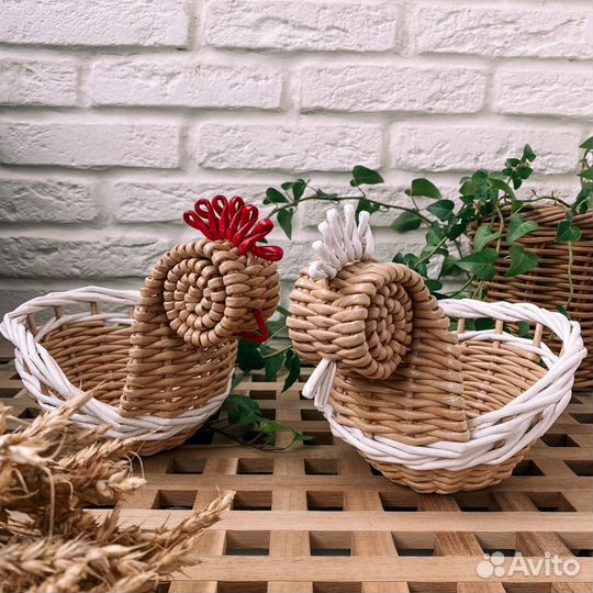 Пасхальная корзина курочка для яиц