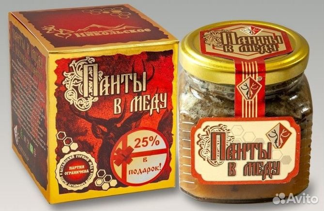 Панты Алтайского Марала в Меду(для мужчин и женщин
