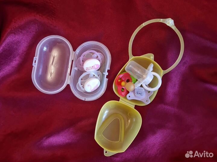 Соски Avent + футляры для хранения, стерилизации