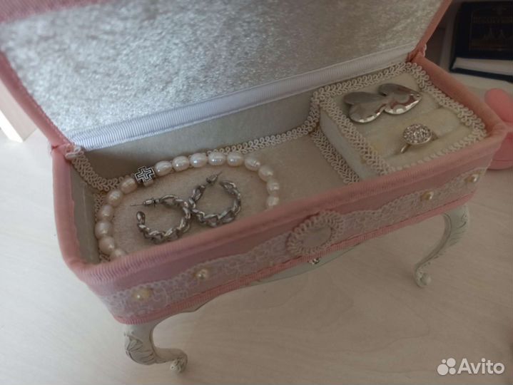 Шкатулка для украшений с зеркалом(трельяж)