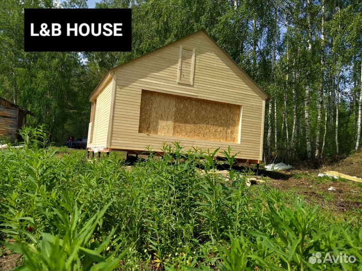 Каркасный дачный дом 6 *6 (под ключ)