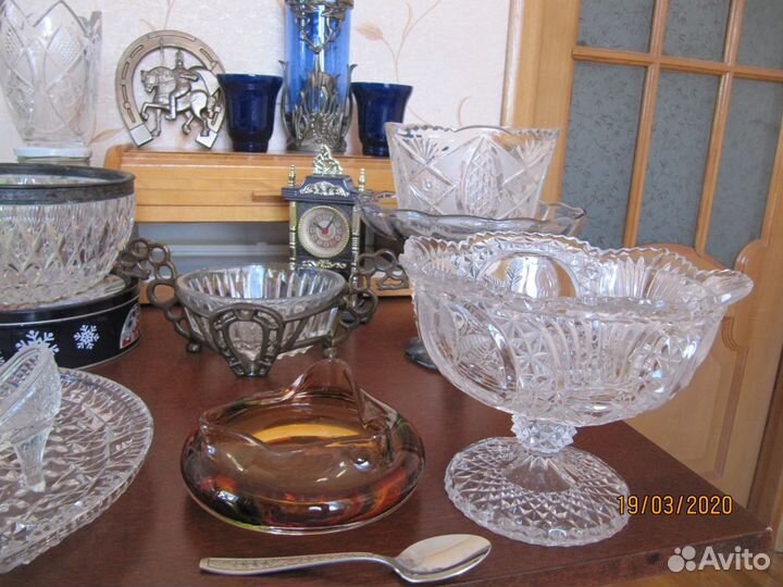 Пепельница СССР/Цвет коньяка/Чехия/Тяжёлая