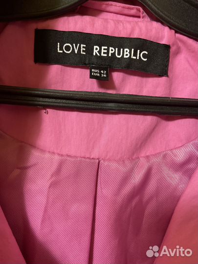 Плащ розовый Love Republic,oversized