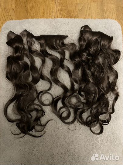 Волосы на заколках 55 см