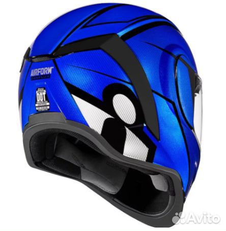 Мотошлем Icon Airform Conflux синий