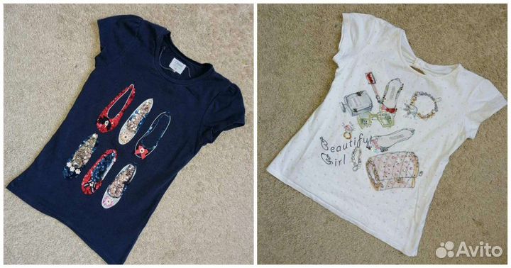 Фирменные майки для девочки 7-8-9-10-11-12 лет