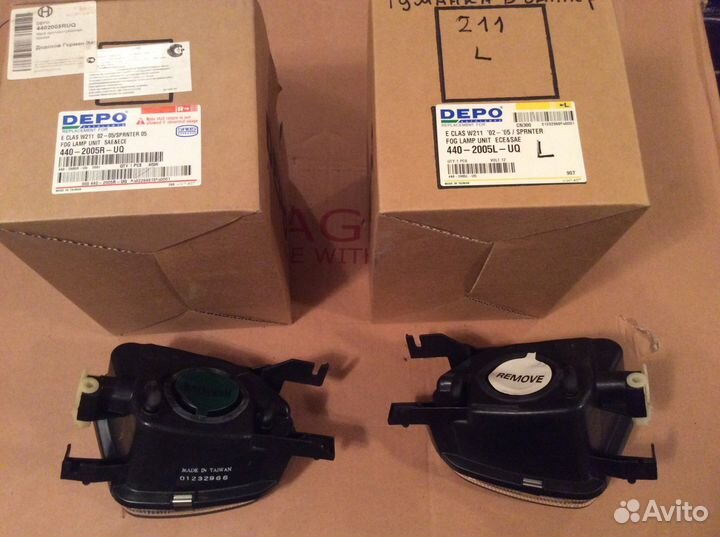 Противотуманные фары мерседес E-211 L+ R depo. тай