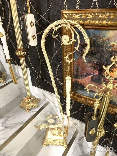 Ложка для обуви бронза