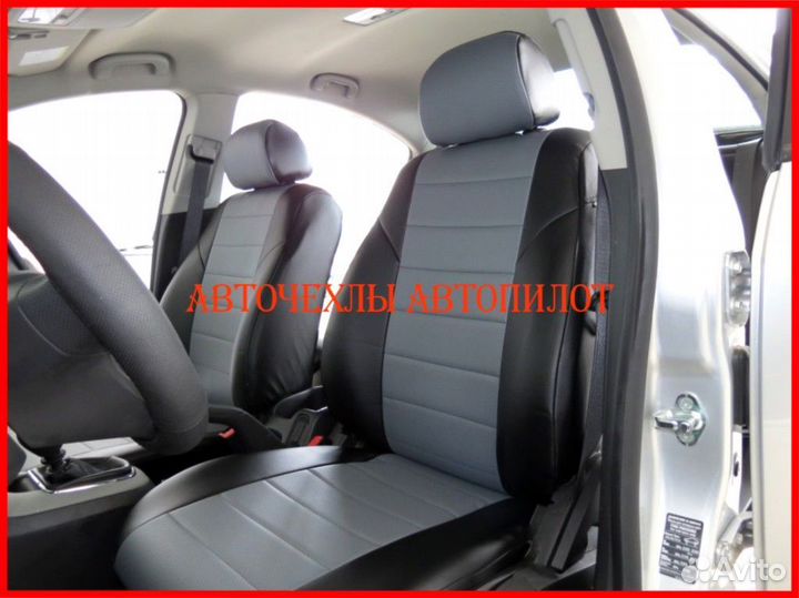 Чехлы Автопилот Chevrolet Cruze из экокожи чёр-сер