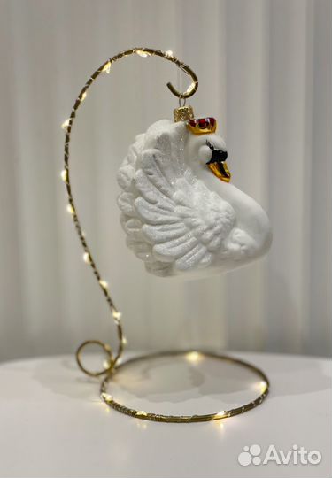 Елочная игрушка Лебедь