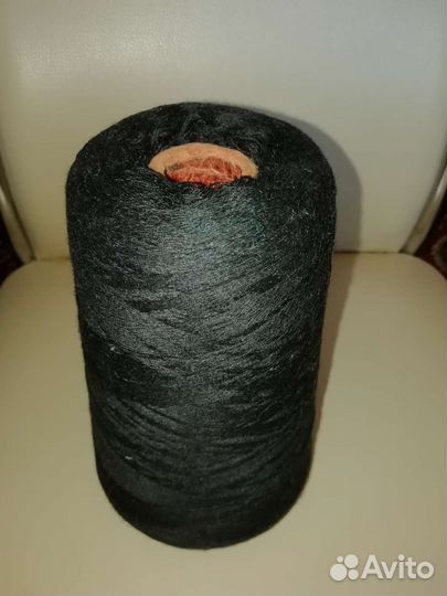 Чёрная пряжа для вязания