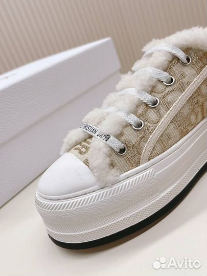 Кеды Dior с мехом