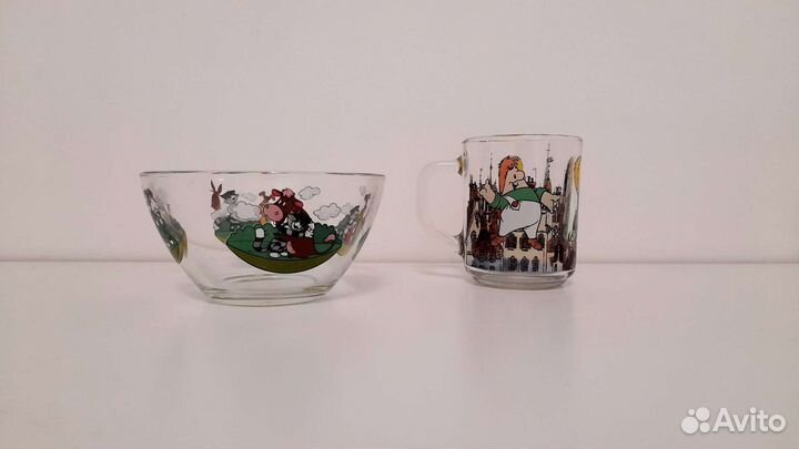 Детская посуда стекло советские мультики