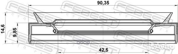 Сальник привода 95PES44901015C Febest