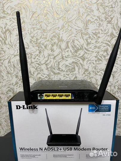 Wi-fi роутер Модем D-Link DSL-2750U