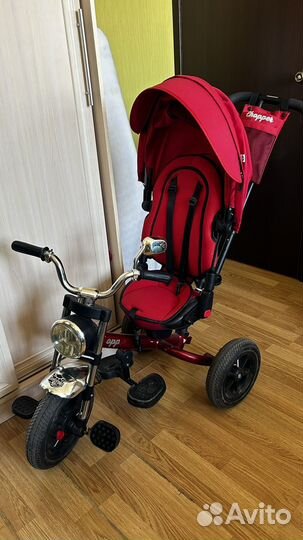 Велосипед трехколесный с родительской ручкой