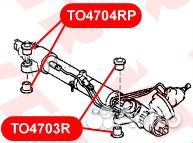 Полиуретановый сайлентблок рулевой рейки TO4704RP