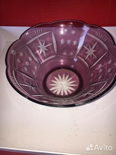 Ваза марганцевое стекло. Винтаж