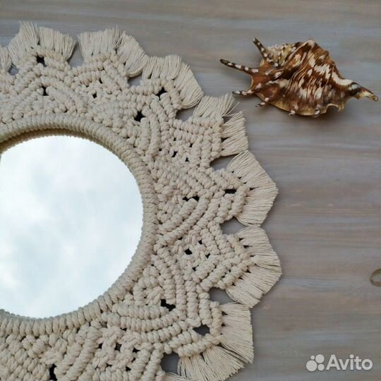 Зеркало настенное макраме