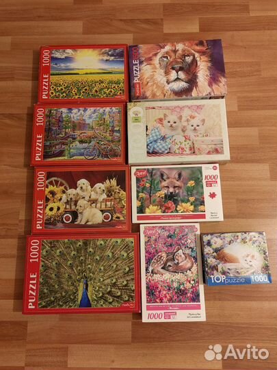 Пазлы, 9 шт 1000, 1500 деталей