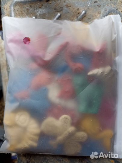 Детские мини игрушки литая резина СССР пакетом